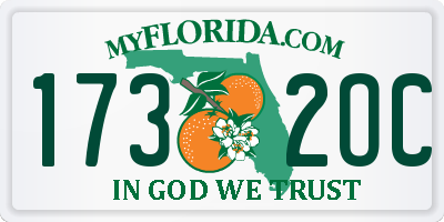 FL license plate 1732OC