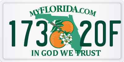 FL license plate 1732OF