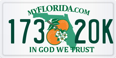 FL license plate 1732OK