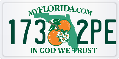 FL license plate 1732PE