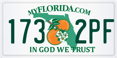 FL license plate 1732PF