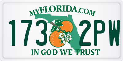 FL license plate 1732PW