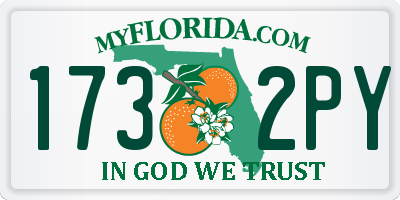 FL license plate 1732PY