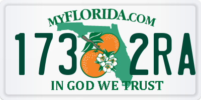 FL license plate 1732RA