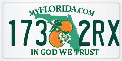 FL license plate 1732RX