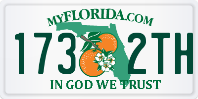 FL license plate 1732TH