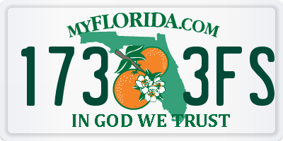 FL license plate 1733FS