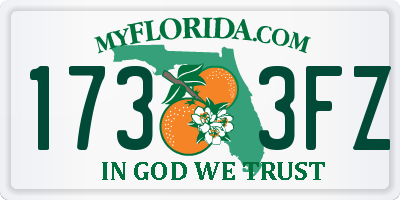 FL license plate 1733FZ