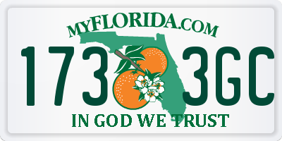 FL license plate 1733GC