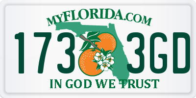 FL license plate 1733GD