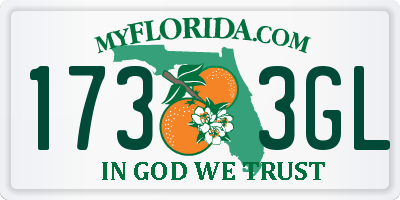 FL license plate 1733GL