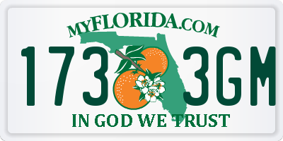 FL license plate 1733GM