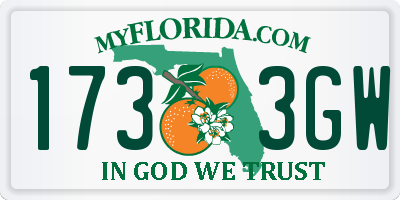 FL license plate 1733GW