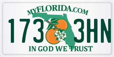 FL license plate 1733HN