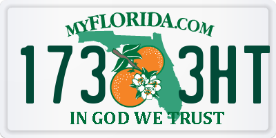 FL license plate 1733HT