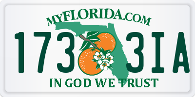 FL license plate 1733IA