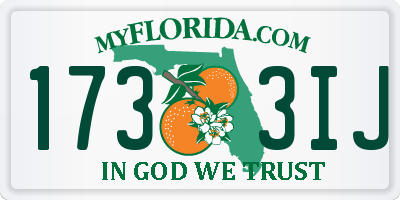 FL license plate 1733IJ