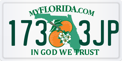 FL license plate 1733JP