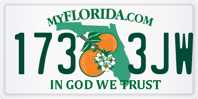 FL license plate 1733JW