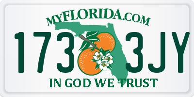 FL license plate 1733JY