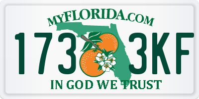 FL license plate 1733KF