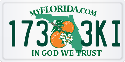 FL license plate 1733KI