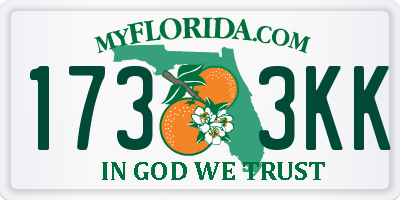 FL license plate 1733KK