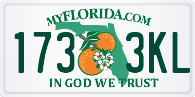 FL license plate 1733KL