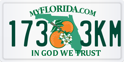 FL license plate 1733KM