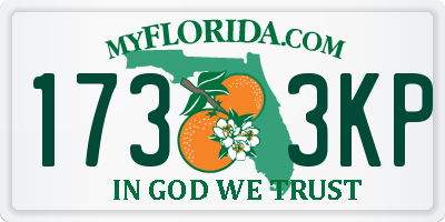 FL license plate 1733KP