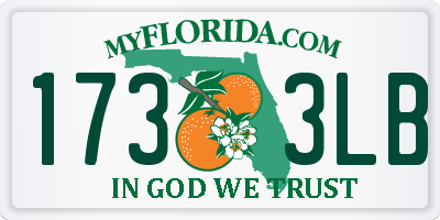 FL license plate 1733LB