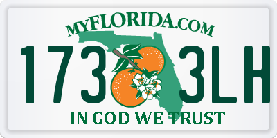 FL license plate 1733LH