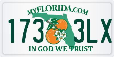FL license plate 1733LX