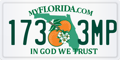 FL license plate 1733MP