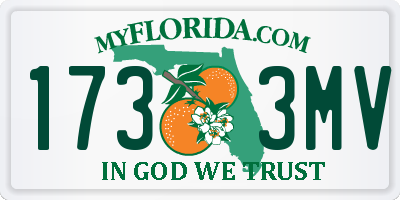 FL license plate 1733MV