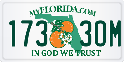 FL license plate 1733OM