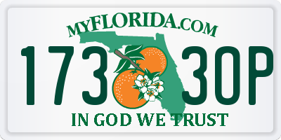 FL license plate 1733OP