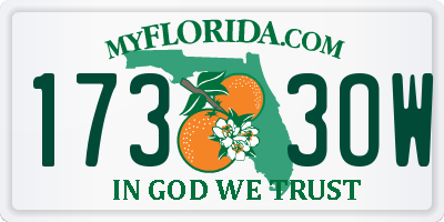 FL license plate 1733OW