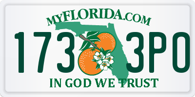 FL license plate 1733PO