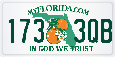 FL license plate 1733QB