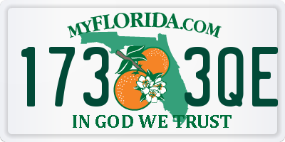 FL license plate 1733QE