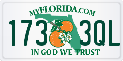 FL license plate 1733QL