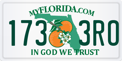FL license plate 1733RO