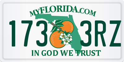 FL license plate 1733RZ