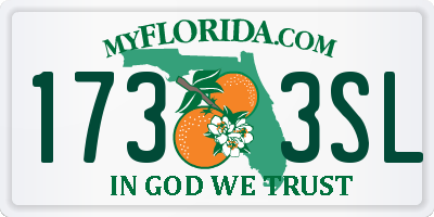 FL license plate 1733SL