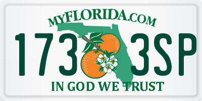 FL license plate 1733SP