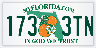 FL license plate 1733TN