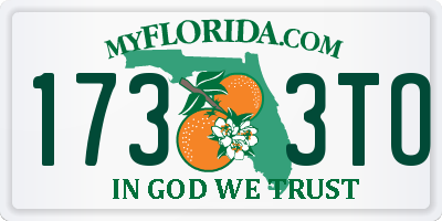 FL license plate 1733TO