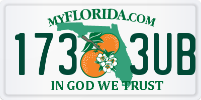 FL license plate 1733UB