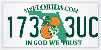 FL license plate 1733UC